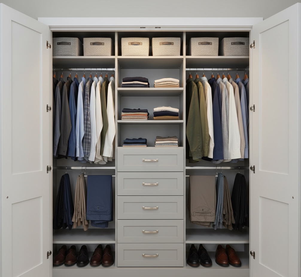 Reach-In Closet Organizado